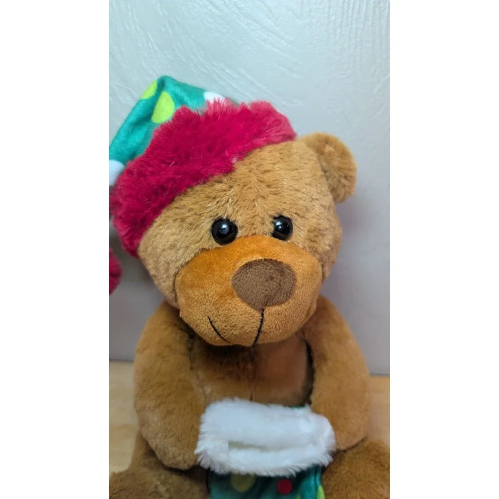 Rinco Brown Bear Stocking and Hat Christmas Teddy Bear 9